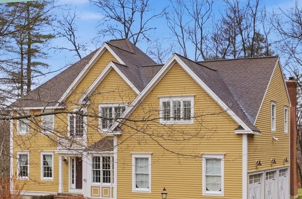 Suburban home exterior in the Waltham area