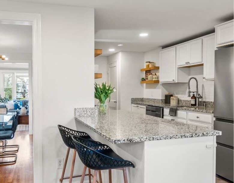 Updated kitchen and dining area in a Watertown home